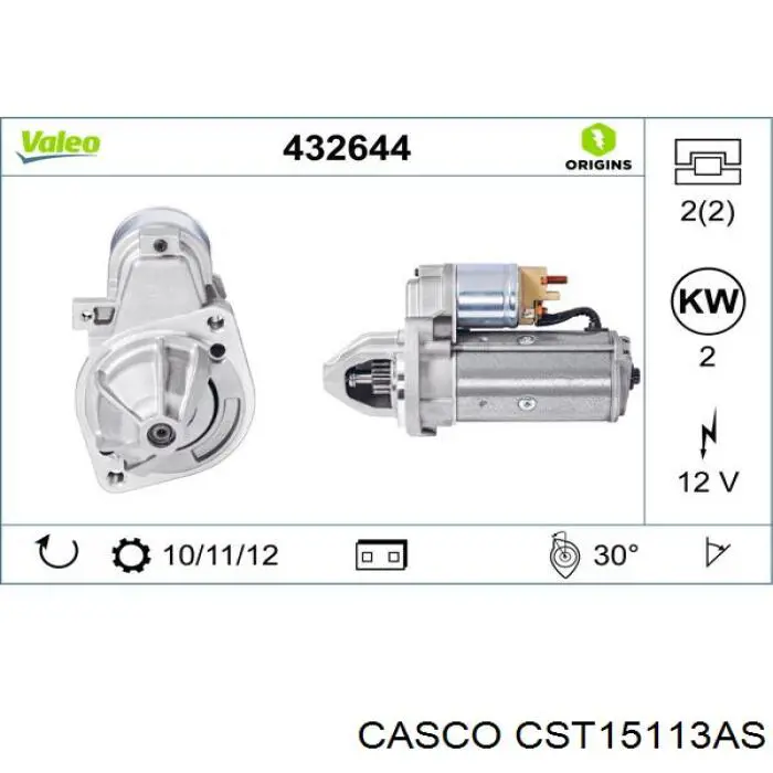 CST15113AS Casco motor de arranque