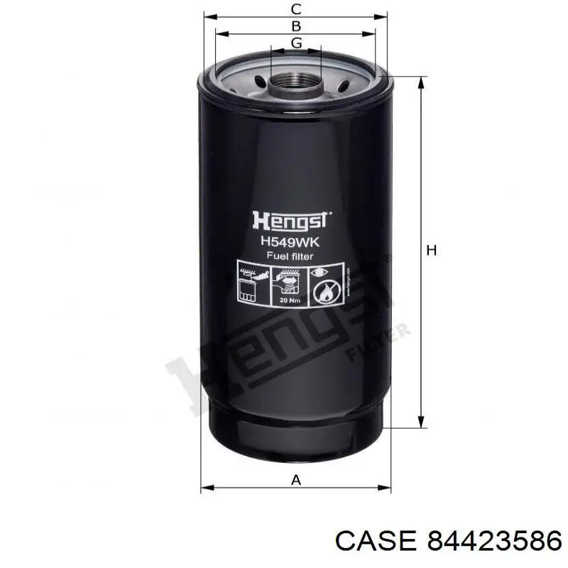 Filtro combustible Case 84423586 precio, desde 60,42 EUR