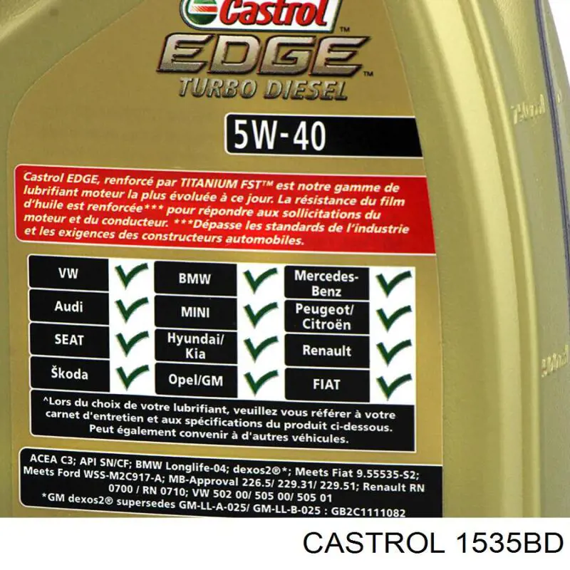 Comprar 1535BD Castrol Aceite de motor