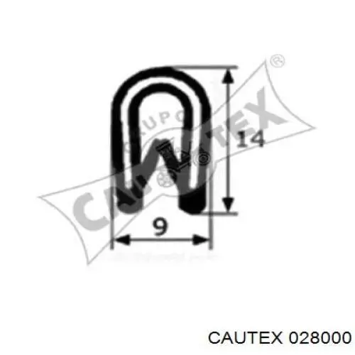 028000 Cautex Junta de puerta delantera izquierda