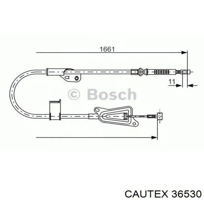 111002 Beca Cables Cable de freno de mano trasero derecho/izquierdo