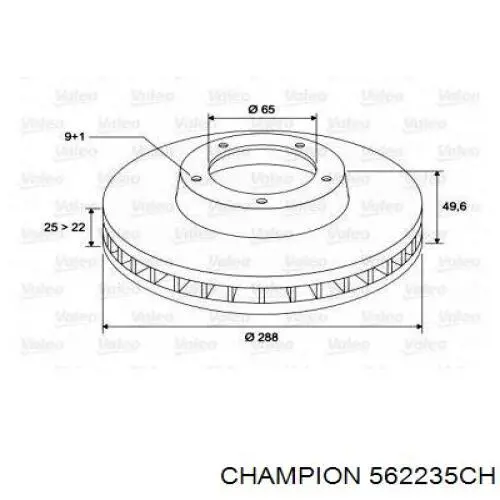 Freno de disco delantero Volkswagen Caddy 2 9K9