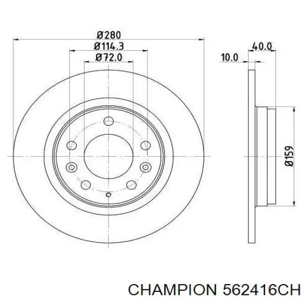 Frenos traseros Champion 562416CH