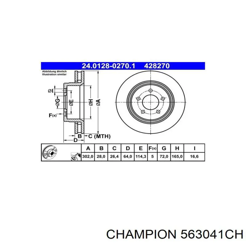 Disco de freno delantero ABS 18018
