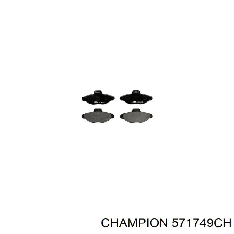 571749CH Champion pastillas de freno delanteras