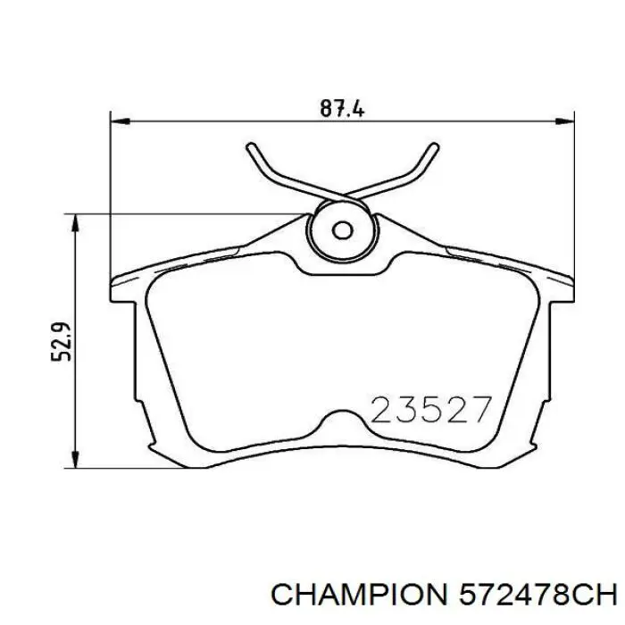 572478CH Champion pastillas de freno traseras