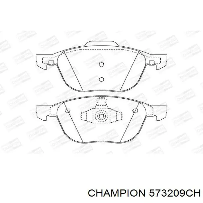 573209CH Champion pastillas de freno delanteras