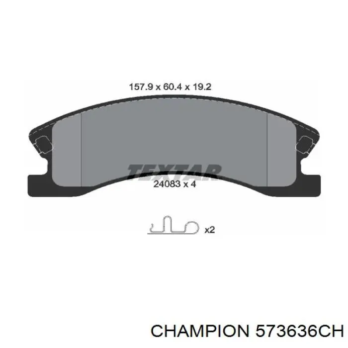 573636CH Champion pastillas de freno delanteras