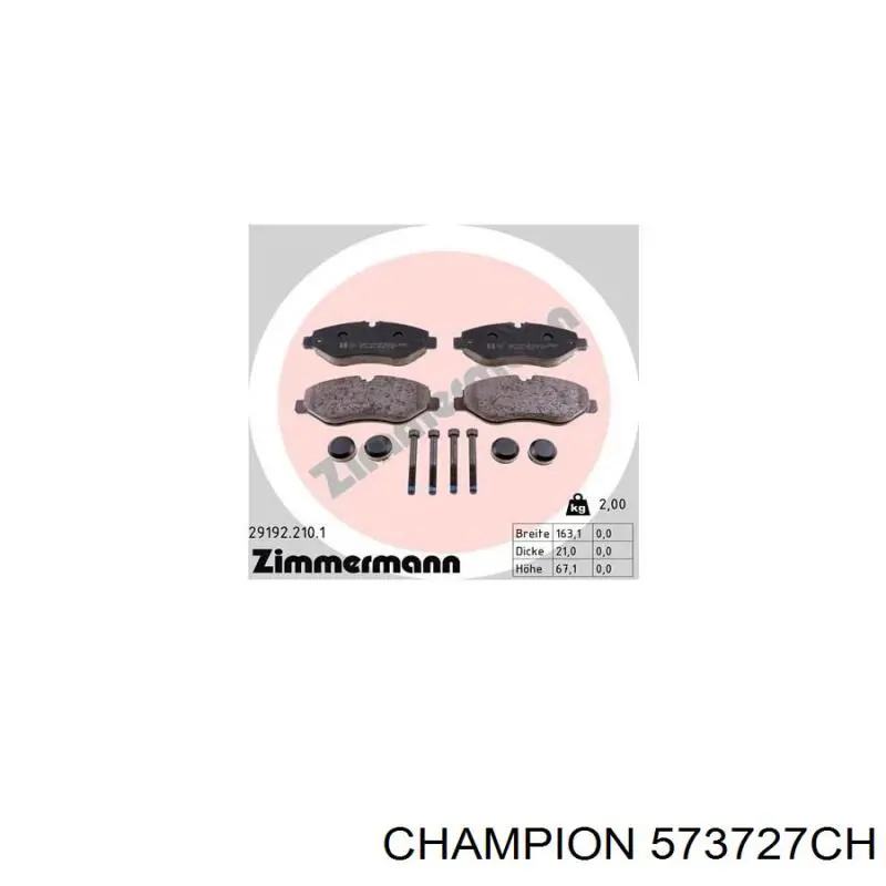 Pastillas freno delanteras Champion 573727CH precio, desde 32,29 EUR