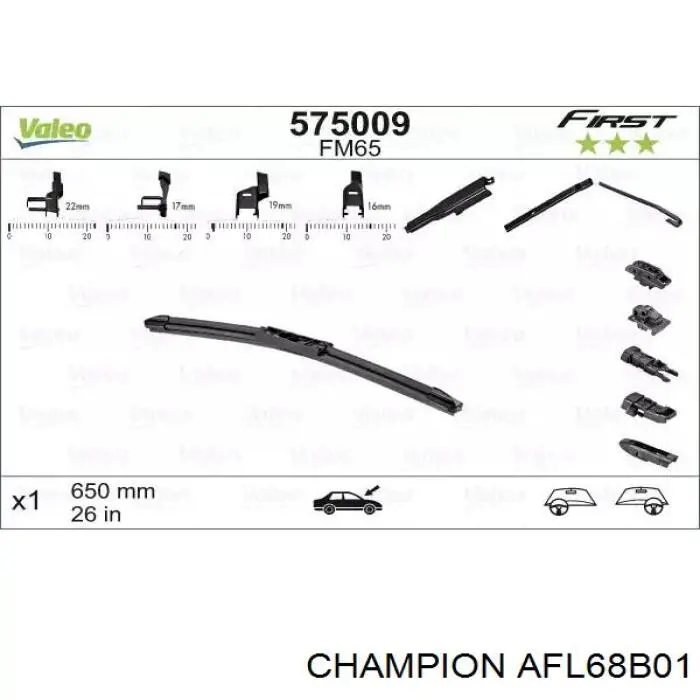 AFL68B01 Champion limpiaparabrisas