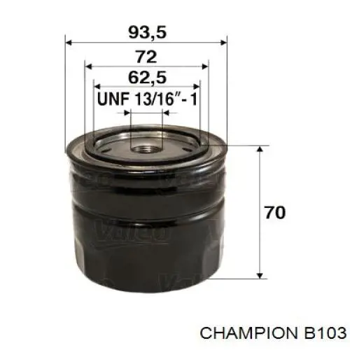 B103 Champion filtro de aceite