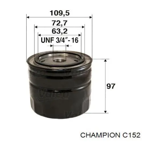 LS126 Champion filtro de aceite