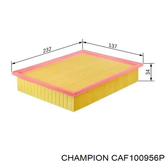 Filtro de aire CAF100956P Champion