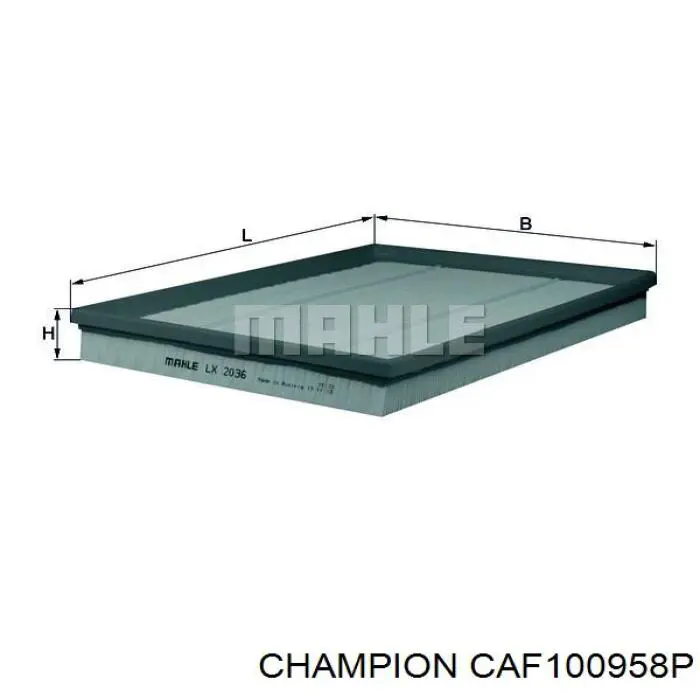 CAF100958P Champion filtro de aire