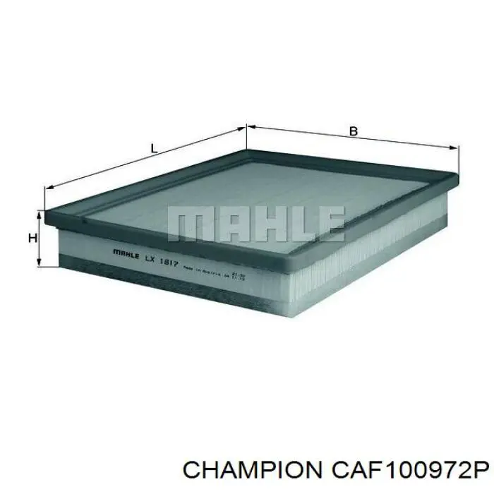 CAF100972P Champion filtro de aire