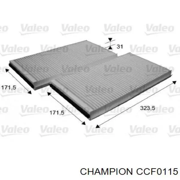 CCF0115 Champion filtro habitáculo