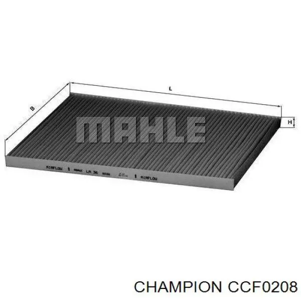CCF0208 Champion filtro habitáculo