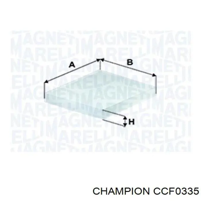 CCF0335 Champion filtro de habitáculo