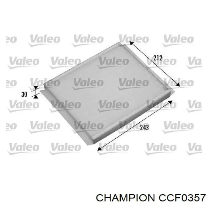 CCF0357 Champion filtro habitáculo