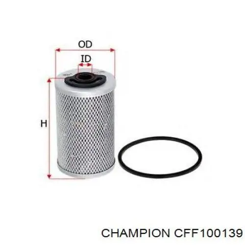 CFF100139 Champion filtro combustible