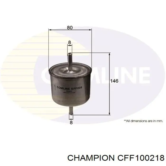 CFF100218 Champion filtro combustible