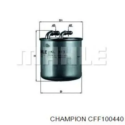 CFF100440 Champion filtro combustible