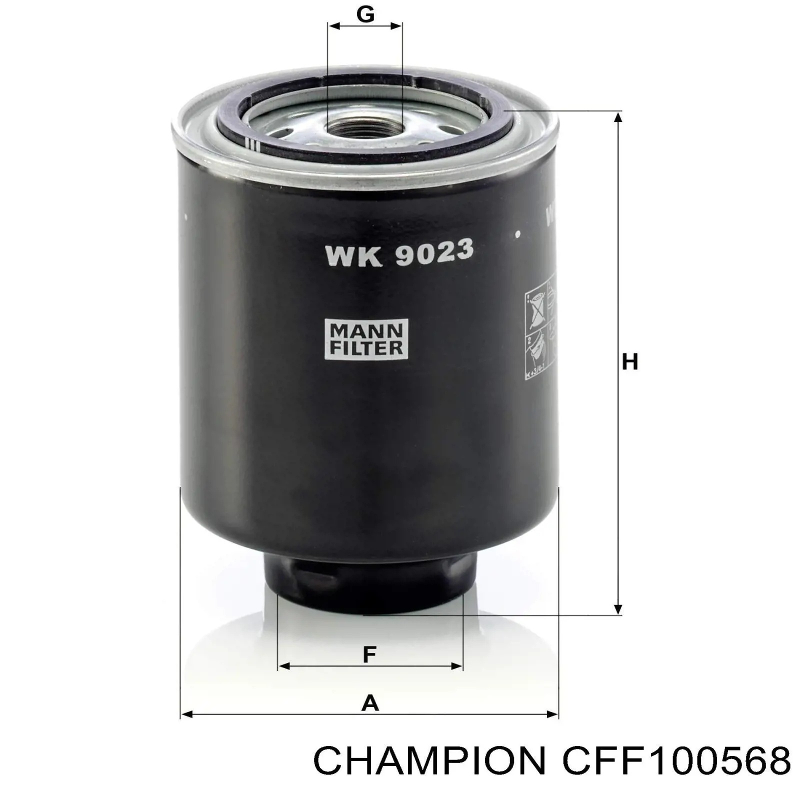 CFF100568 Champion filtro de combustible