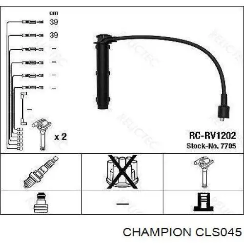 CLS045 Champion cables de bujías
