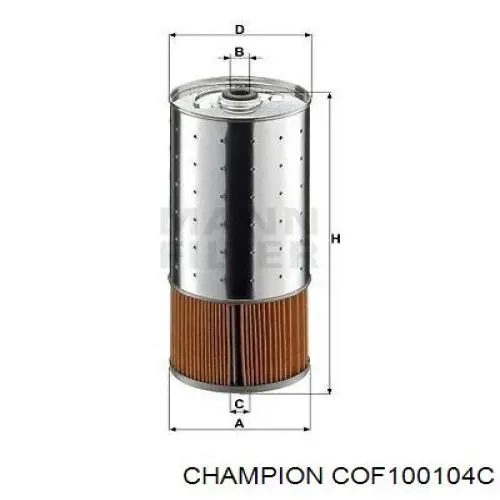 1168446 Fiat/Alfa/Lancia filtro de aceite