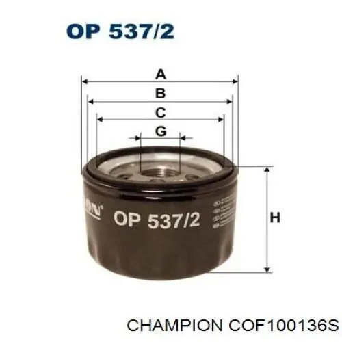 Filtro de aceite Renault Megane 1 LA0, LA1