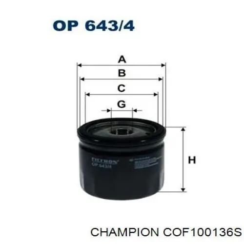 Filtro de aceite Renault Megane 1 LA0, LA1