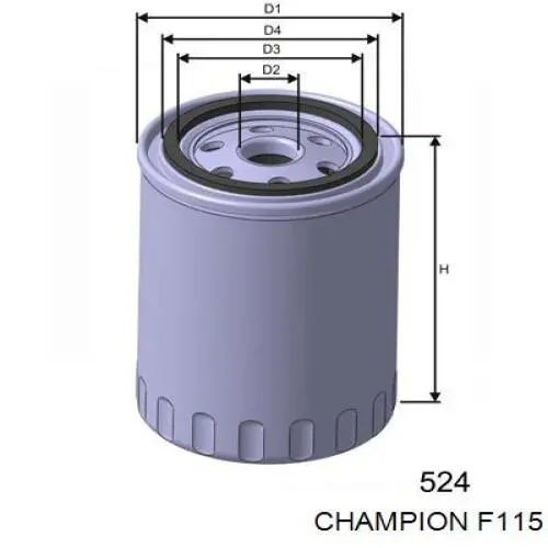 F115 Champion filtro de aceite