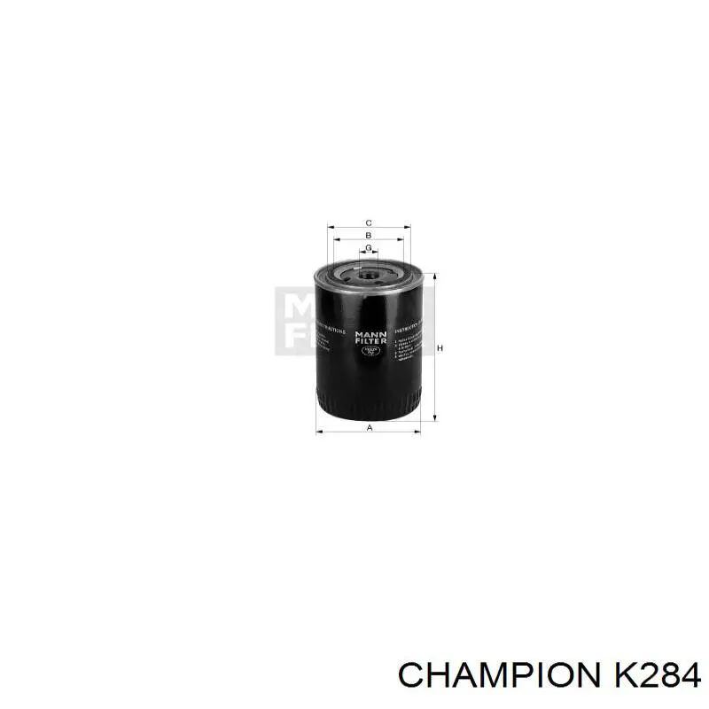 K284 Champion filtro de aceite