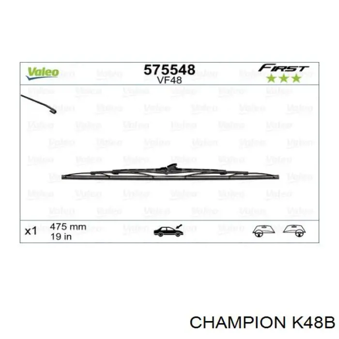 X45 Champion juego de limpiaparabrisas de luna delantera, 2 piezas