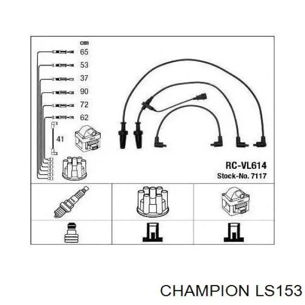 LS153 Champion Cables de alta tensión, juego