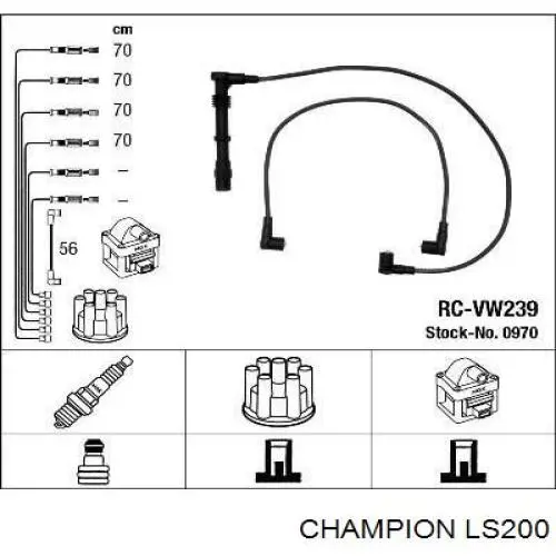 LS-200 Champion juego de cables de encendido