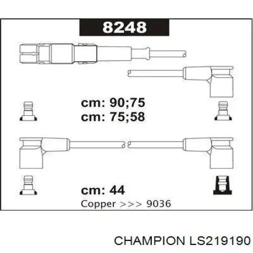 LS219190 Champion Cables de alta tensión, juego