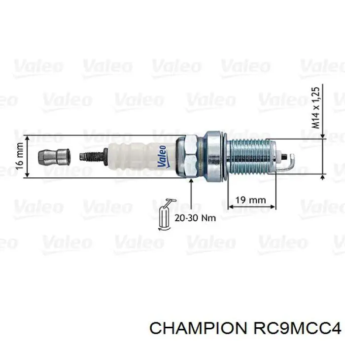 Bujía RC9MCC4 Champion