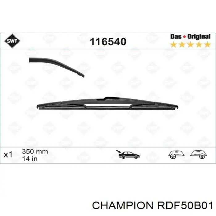 RDF50B01 Champion Limpiaparabrisas delantera