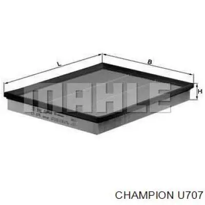 U707 Champion filtro de aire