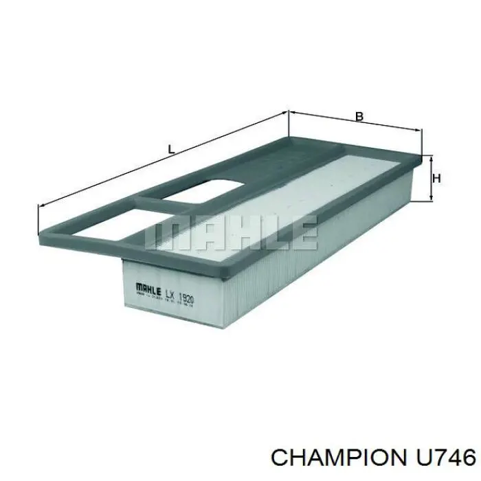 U746 Champion filtro de aire