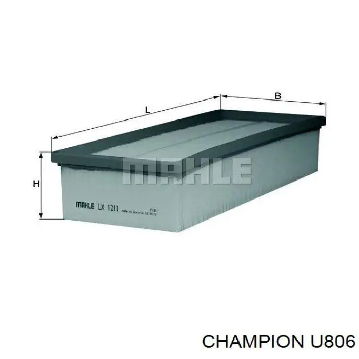 U806 Champion filtro de aire