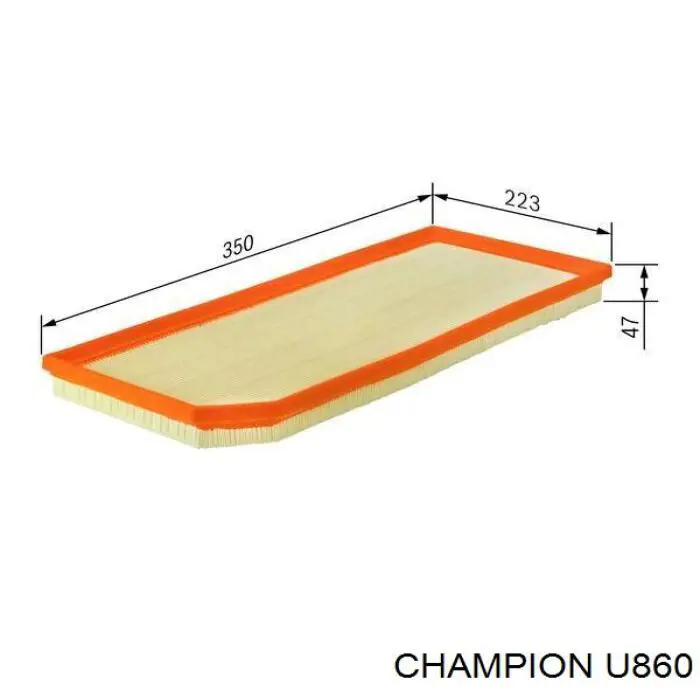 U860 Champion filtro de aire