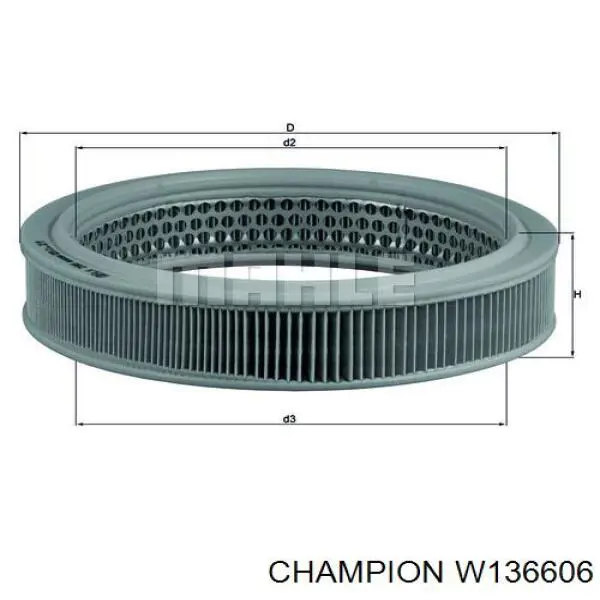 W136606 Champion filtro de aire