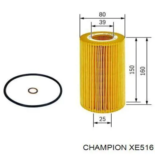 XE516 Champion filtro de aceite