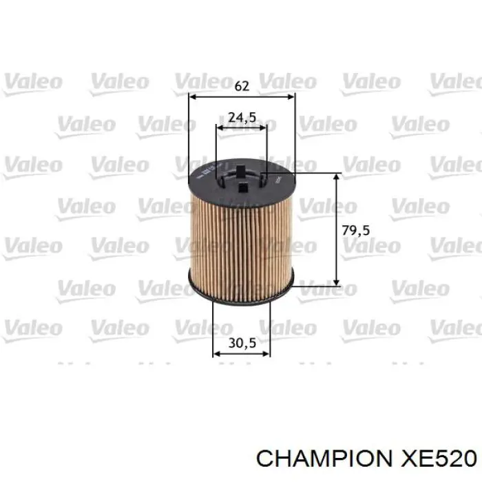 XE520 Champion filtro de aceite