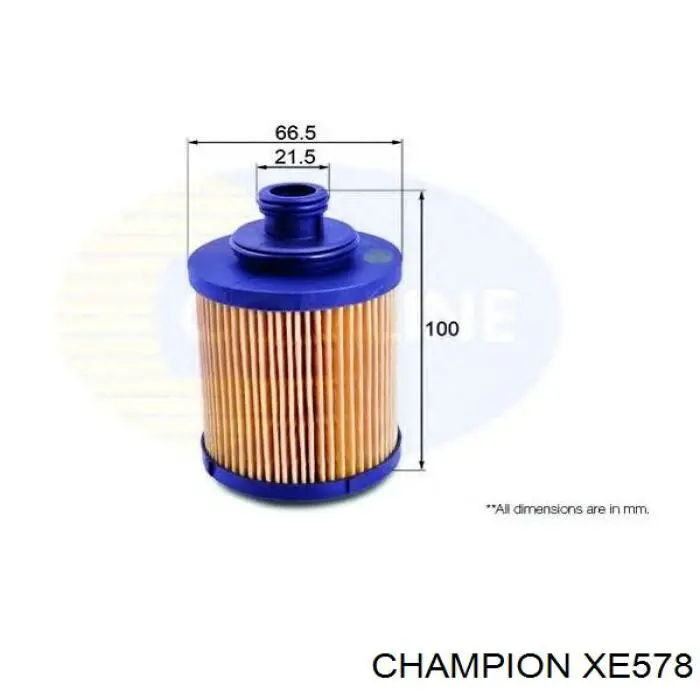 XE578 Champion filtro de aceite