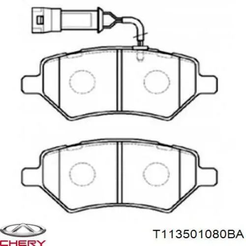 T113501080BA Chery Pastillas delanteras