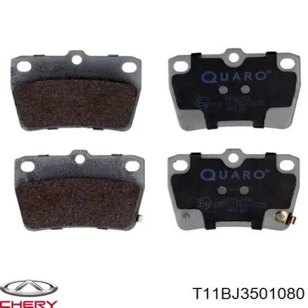 Comprar T11BJ3501080 Chery Pastillas de freno traseras
