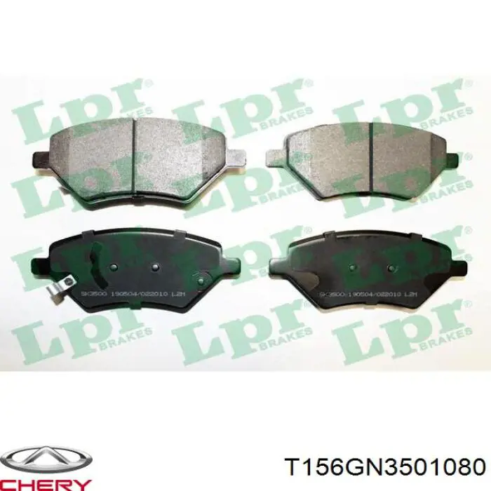 T156GN3501080 Chery Pastillas delanteras